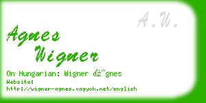 agnes wigner business card